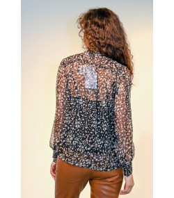 Blouse Levina noir de chez Suncoo.